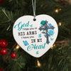 Custom Photo Safe In The Arms Of Jesus Memorial Heart Shaped Ceramic Ornament LM32 893825