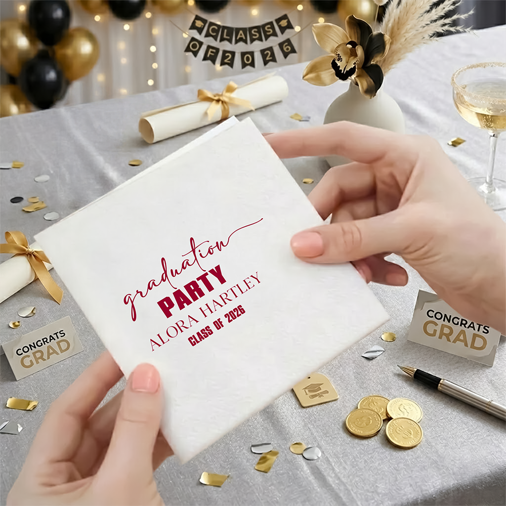 Custom Name Class Of 2026 Napkins For Graduation Party TH10 169653