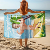 Custom Photo Beach Towel Funny Gift For Family LM32 899673
