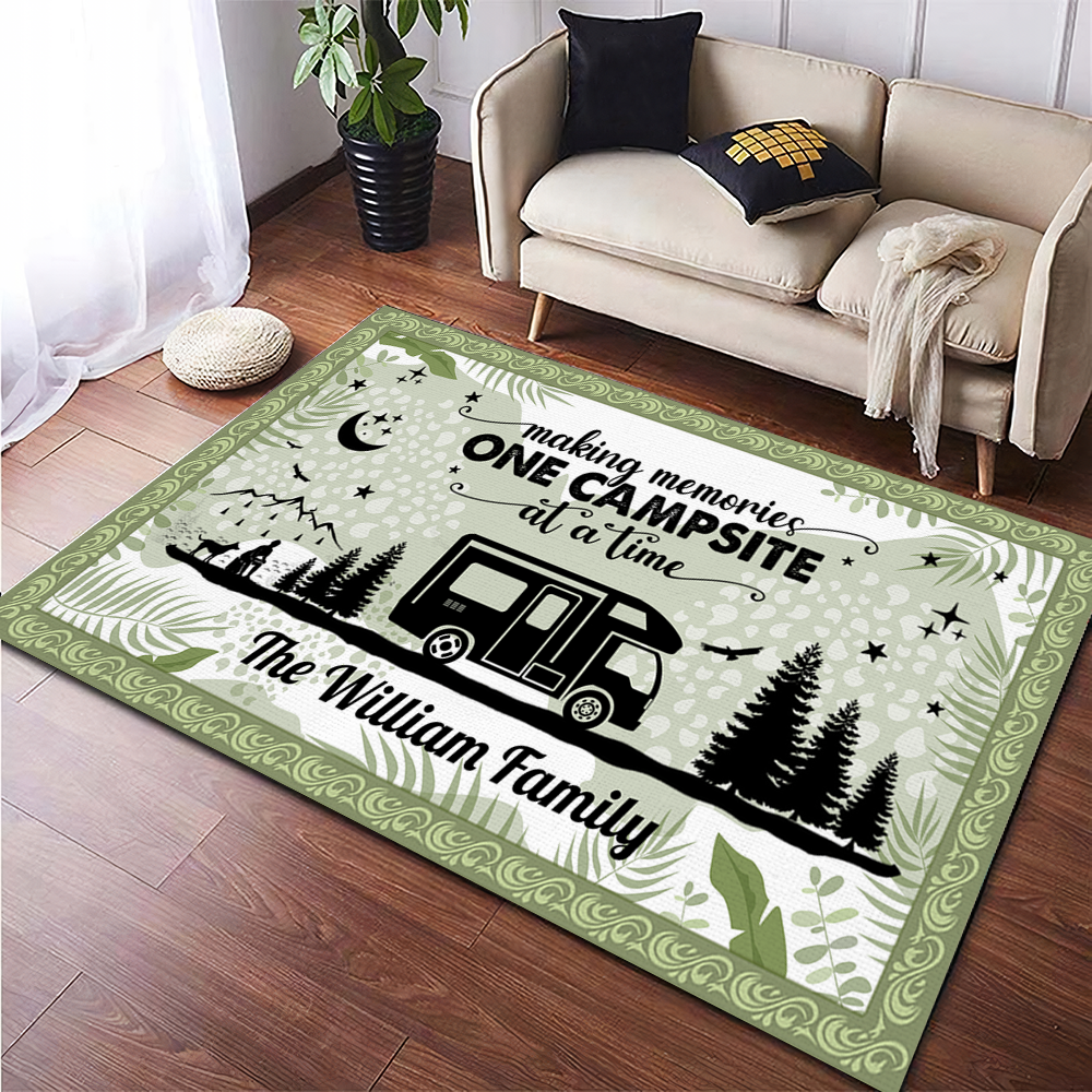 Personalized Family Name Tropical Summer Camping Patio Rug, Patio Mat LM32 893745