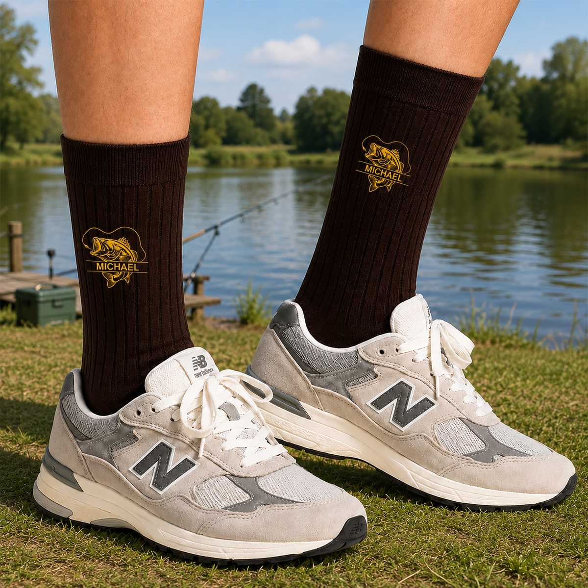 Personalized Name Embroidered Socks - Gift For Fishing Lovers HA75 922174