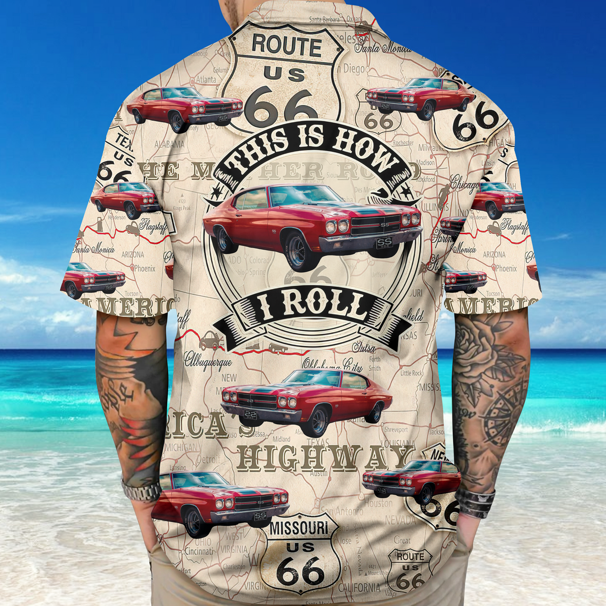 This Is How I Roll - Custom Car Photo Route 66 Vintage Hawaiian Shirt CH07 896116