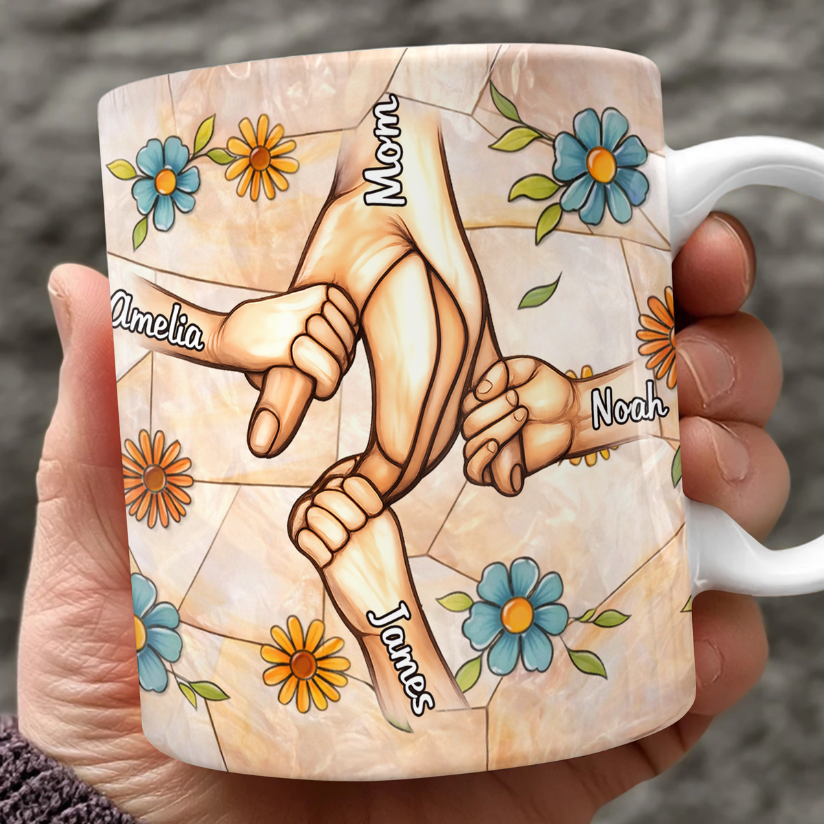 Custom 3D Inflated Effect Printed Mug - Personalized Mother's Day Gifts For Mom, Grandma TH10 898749
