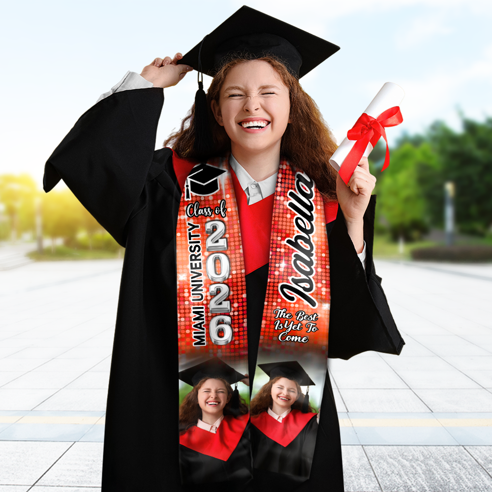 Custom Photo Class Of 2026 Graduation Celebration Stole CH07 910266