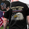 Personalized 250th Anniversary Dad 1776-2026 Back & Front Dark Shirt CH07 911004
