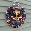 Custom Family Name Patriotic 250th Anniversary God Bless America Eagle 1776–2026 Door Sign HA75 920758