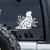 Custom Floral Dog Memorial Car Window Decal Sticker HA75 898118