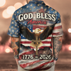 Patriotic 250th Anniversary God Bless America Eagle 1776–2026 Hawaii Shirt HA75 920150