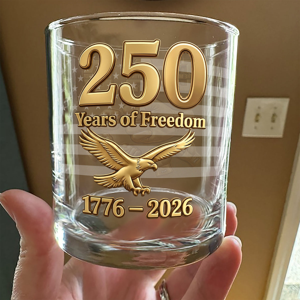 Custom Name Dad The Man The Myth The Legend US 250 Years Of Freedom 1776 - 2026 Whiskey Glass CH07 911480