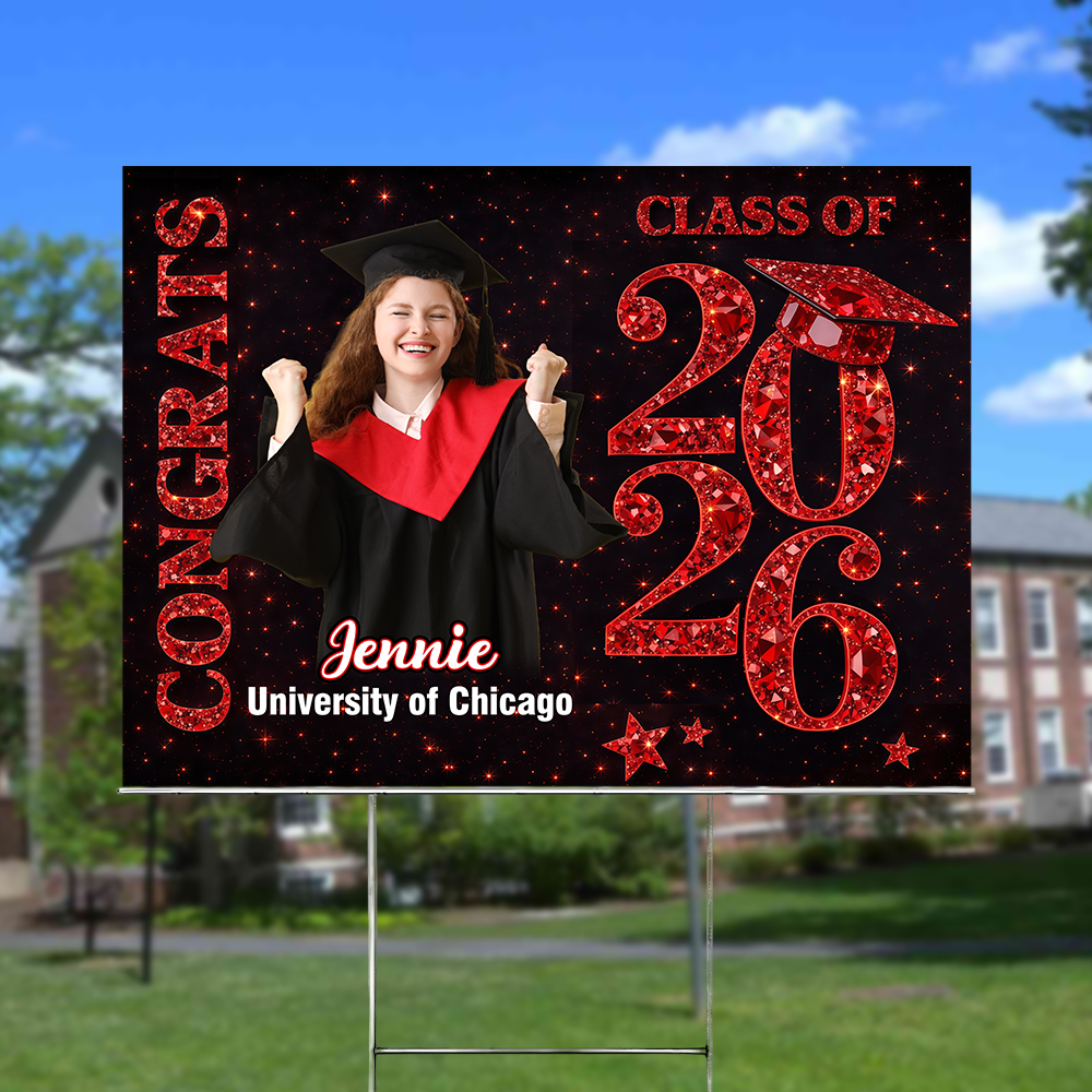 Personalized Congrats Graduate Class Of 2026 Yard Sign HO82 901344
