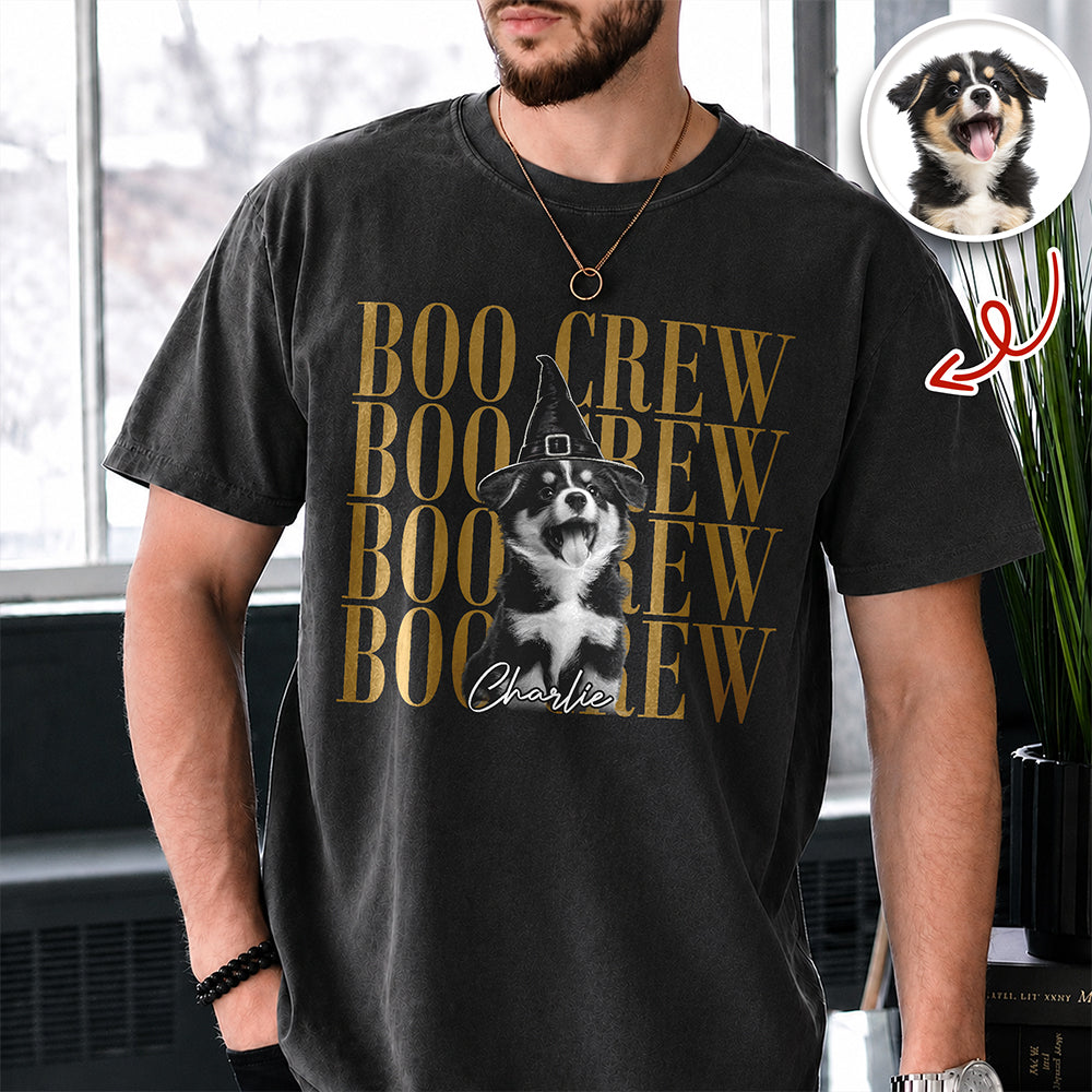 Custom Photo Boo Crew Halloween Comfort Shirt – Personalized Pet Lover Gift TH10 170517