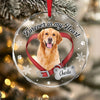 Custom Dog Photo Forever In My Heart Memorial Glass Ornament CH07 180442