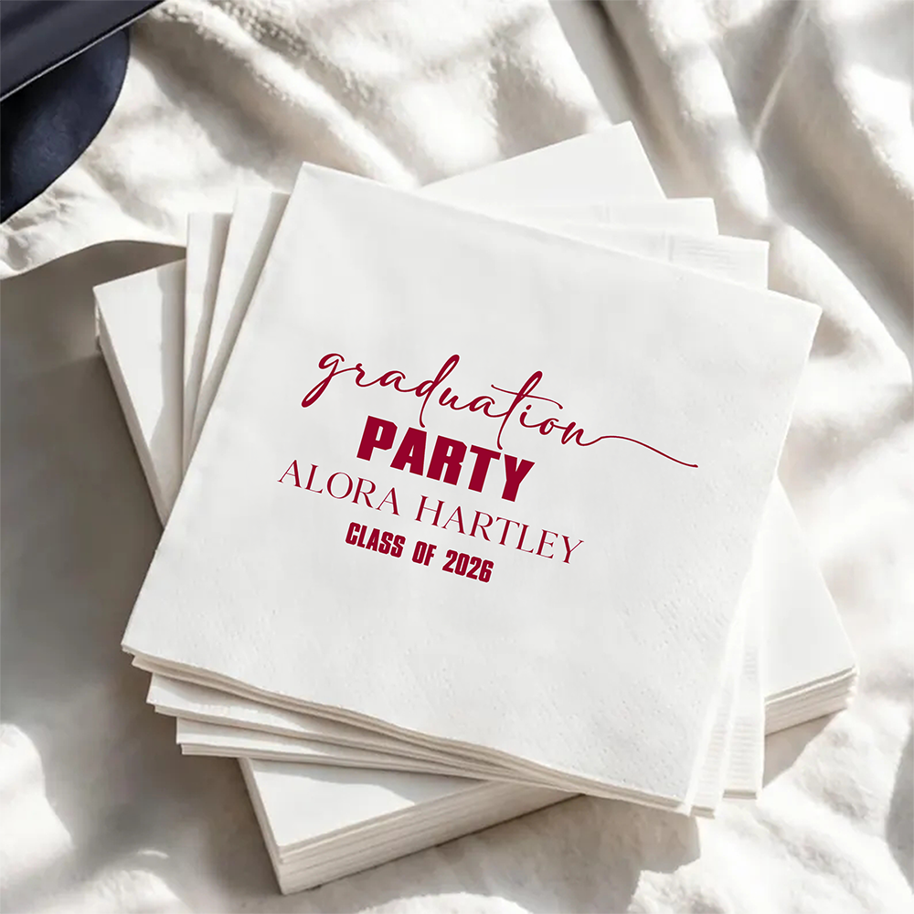 Custom Name Class Of 2026 Napkins For Graduation Party TH10 169653