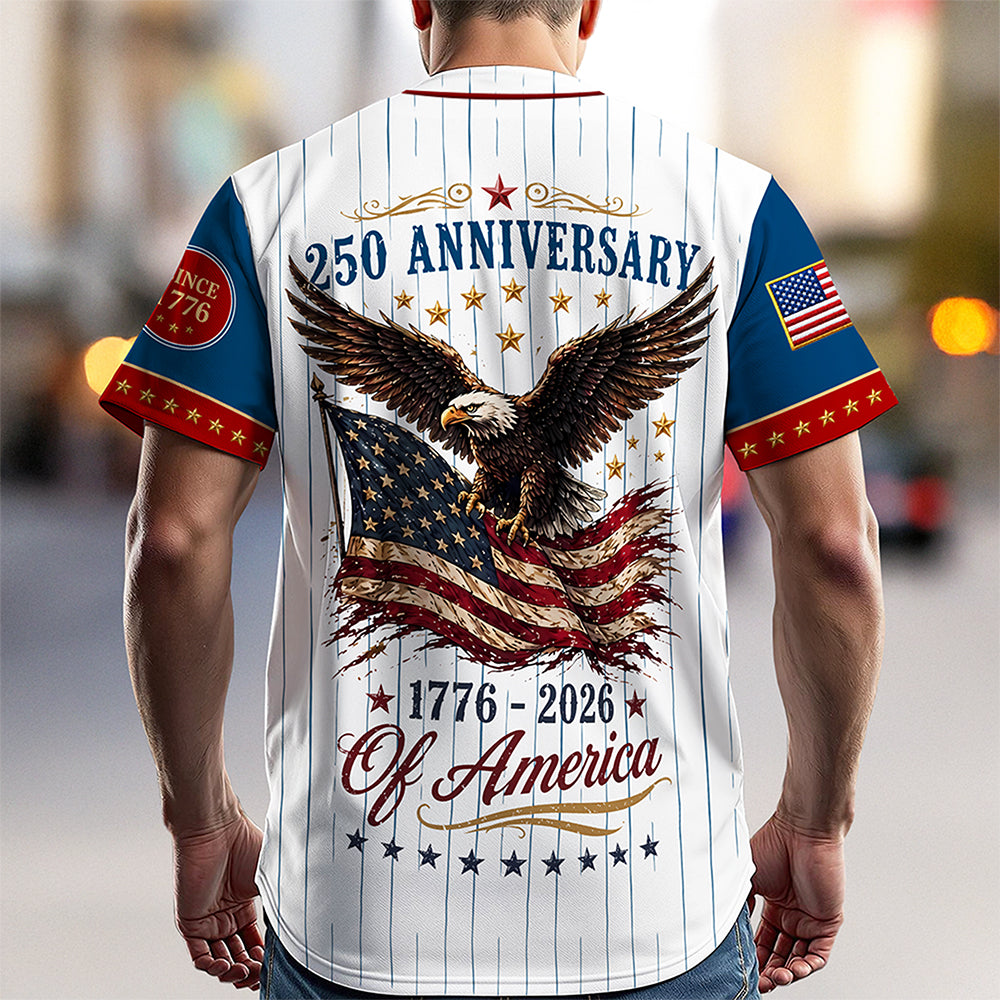 USA 250 Anniversary Baseball Jersey Shirt TH10 170169