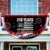 Custom 250 Years USA 250th Birthday 1776-2026 Eagle Non-Pleated Fan Flag HA75 920288