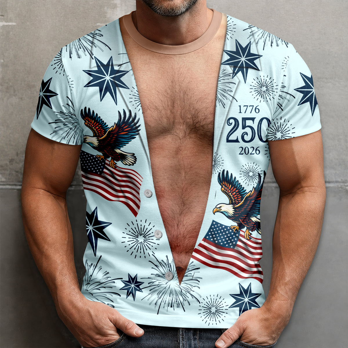 Personalized USA 250 Anniversary Eagle 1776-2026 Funny 3D Shirt TH10 170499