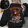 God Bless America 250 Years Of Freedom 1776 - 2026 Back & Front Dark Shirt CH07 910532