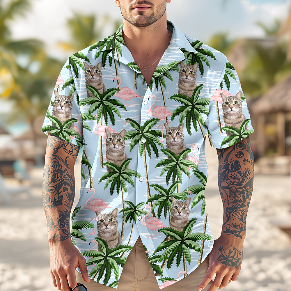 Custom Pet Hawaiian Shirt – Personalized Dog & Cat Tropical Aloha Shirt for Pet Lovers HA75 921126