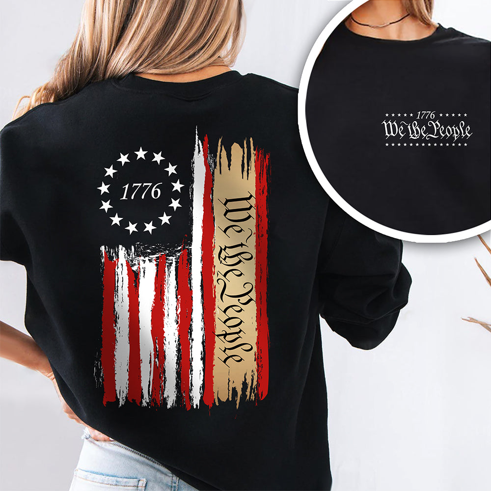 We The People America 250th Birthday US Flag Back & Front Dark Shirt CH07 910530