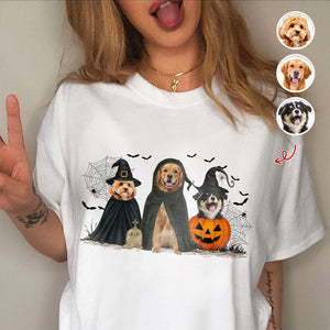 Custom Photo Ghost Dog Halloween Comfort Shirt For Dog Lovers HA75 897704