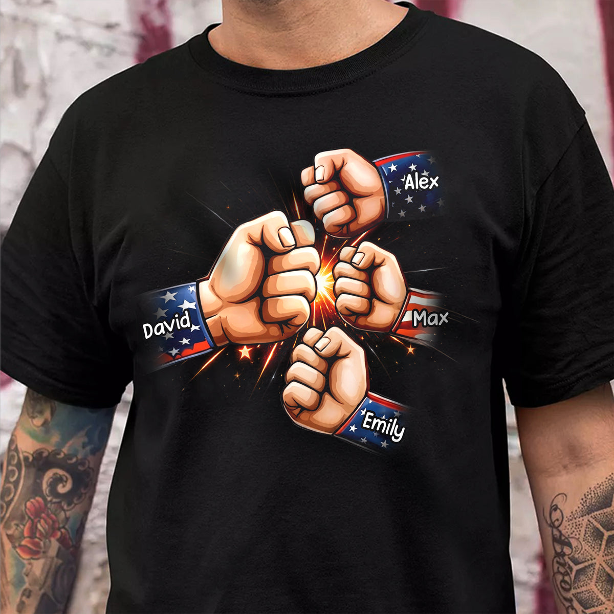 Personalized Best American Dad Ever Back & Front Dark Shirt CH07 911134