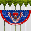 Personalized Family Name 1776-2026 250 Years Birthday America Non-Pleated Fan Flag HA75 920184