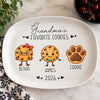 Personalized Family Cookie Characters Platter, Favorite Cookies Holiday Gift TH10 171545