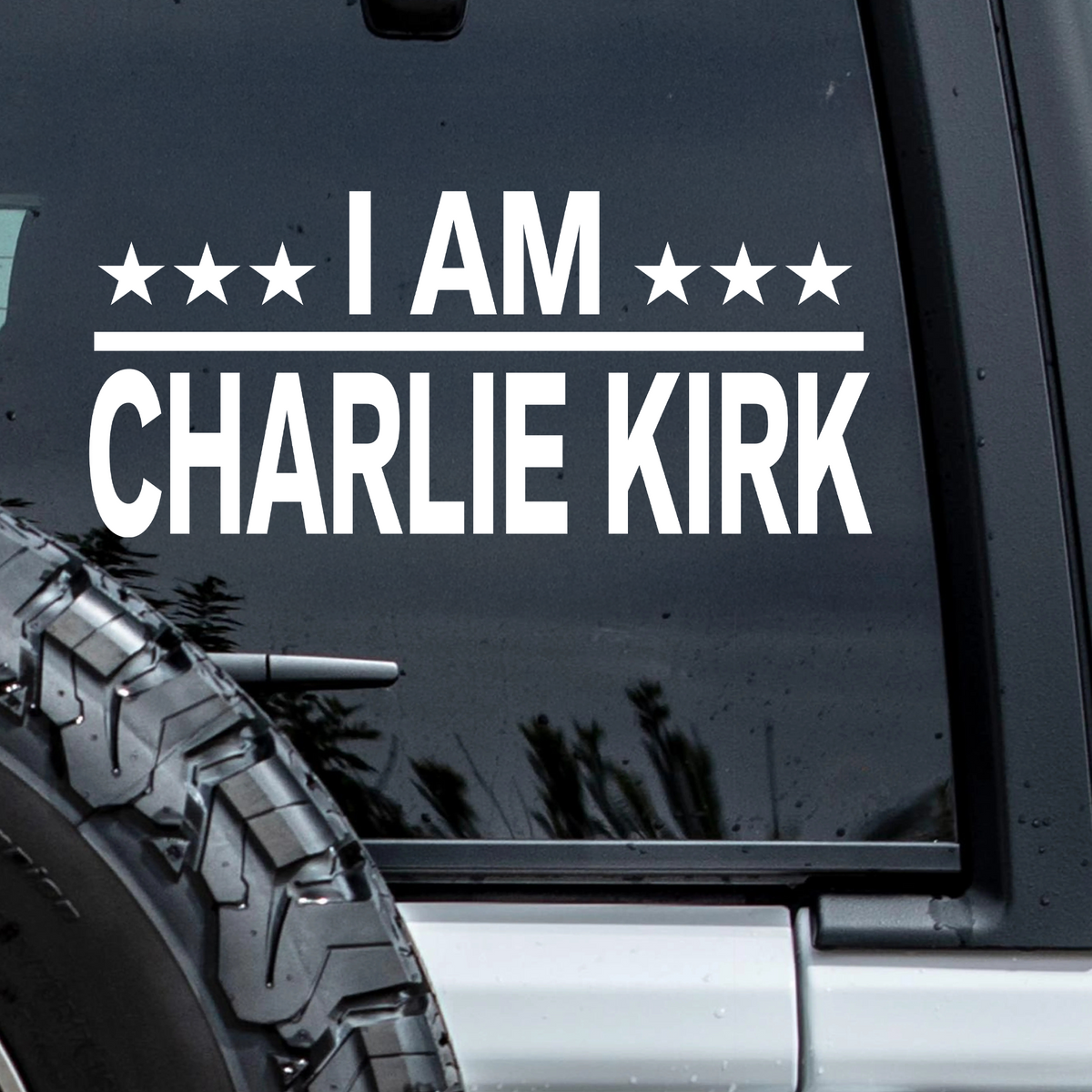 I Am Charlie Kirk Memorial MAGA Memorial USA Right Car Window Decal Sticker LM32 67779