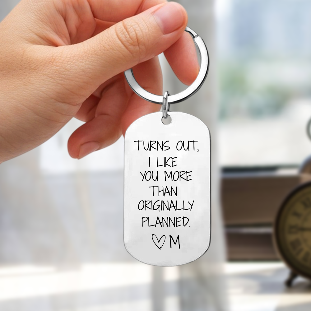 Custom Couple Photo I Like You More Than Originally Planned Metal Keychain For Valentine's Day TH10 898383