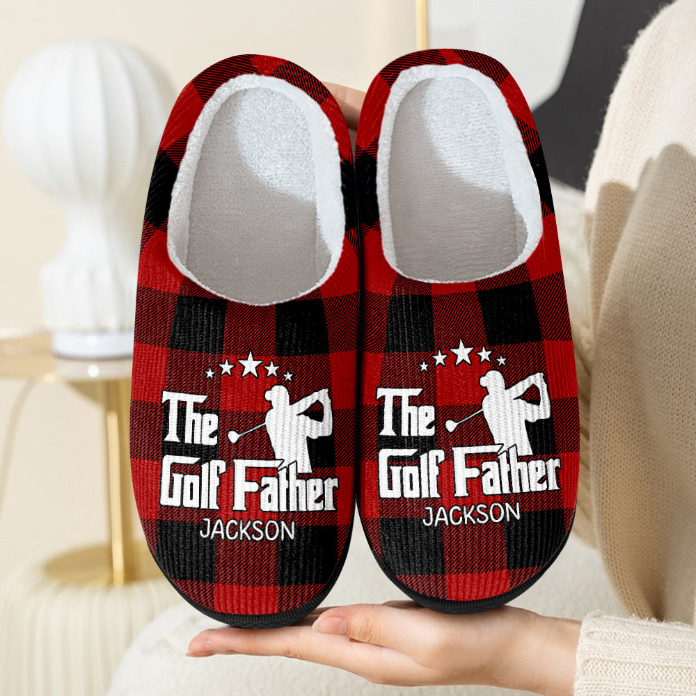 Custom Name The Golf Father Personalized Golf Christmas Slippers Gift For Golf Lovers HA75 919056
