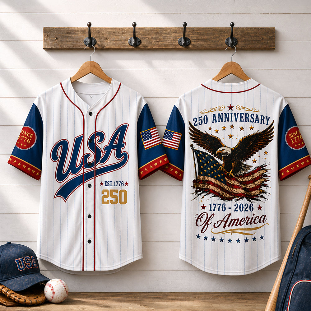 USA 250 Anniversary Baseball Jersey Shirt TH10 170169