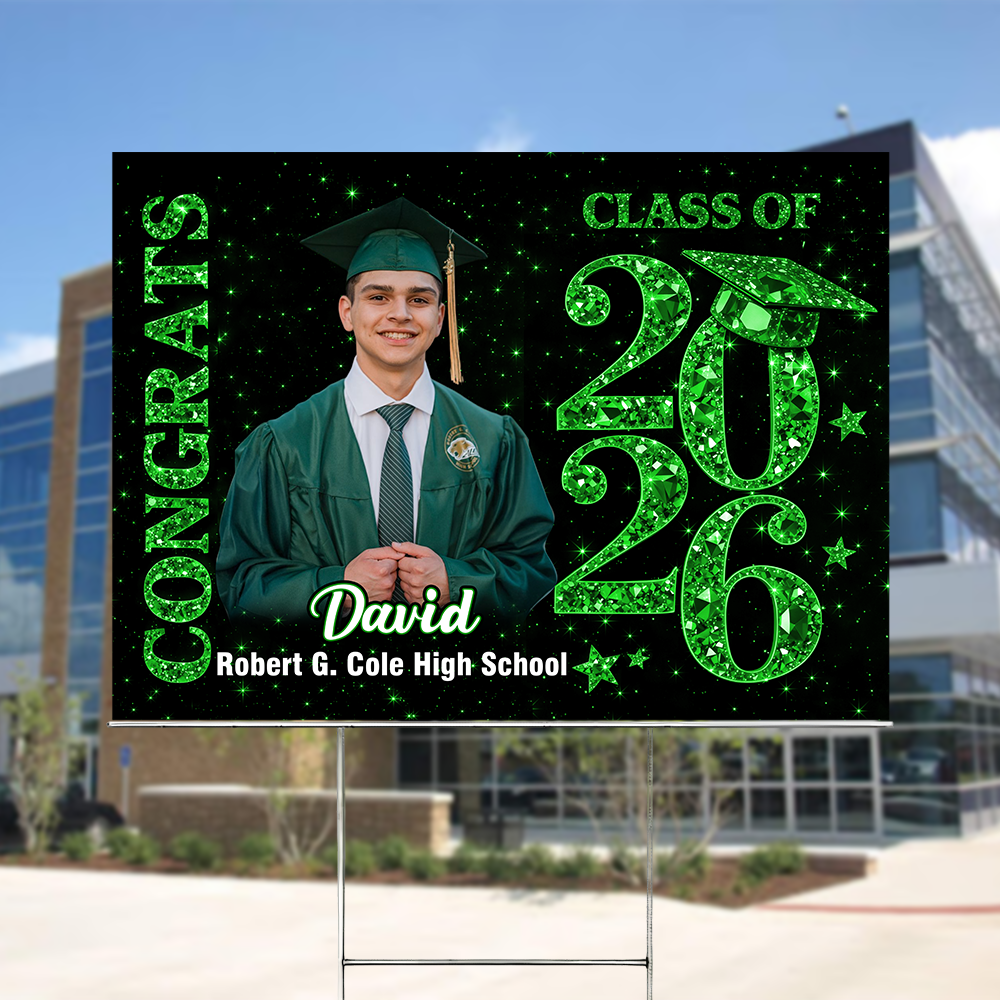 Personalized Congrats Graduate Class Of 2026 Yard Sign HO82 901344