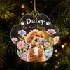 Custom Pet Photo Birth Flower Acrylic Ornament Gift for Pet Owners LM32 669751