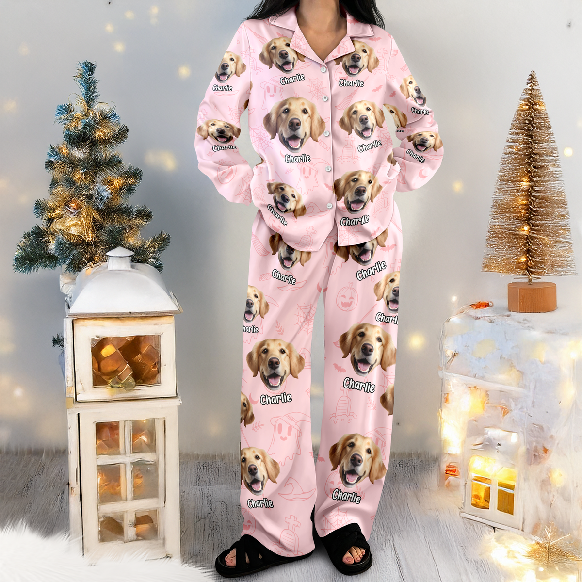 Custom Dog Photo Halloween Season Pajamas For Dog Lovers TH10 894975