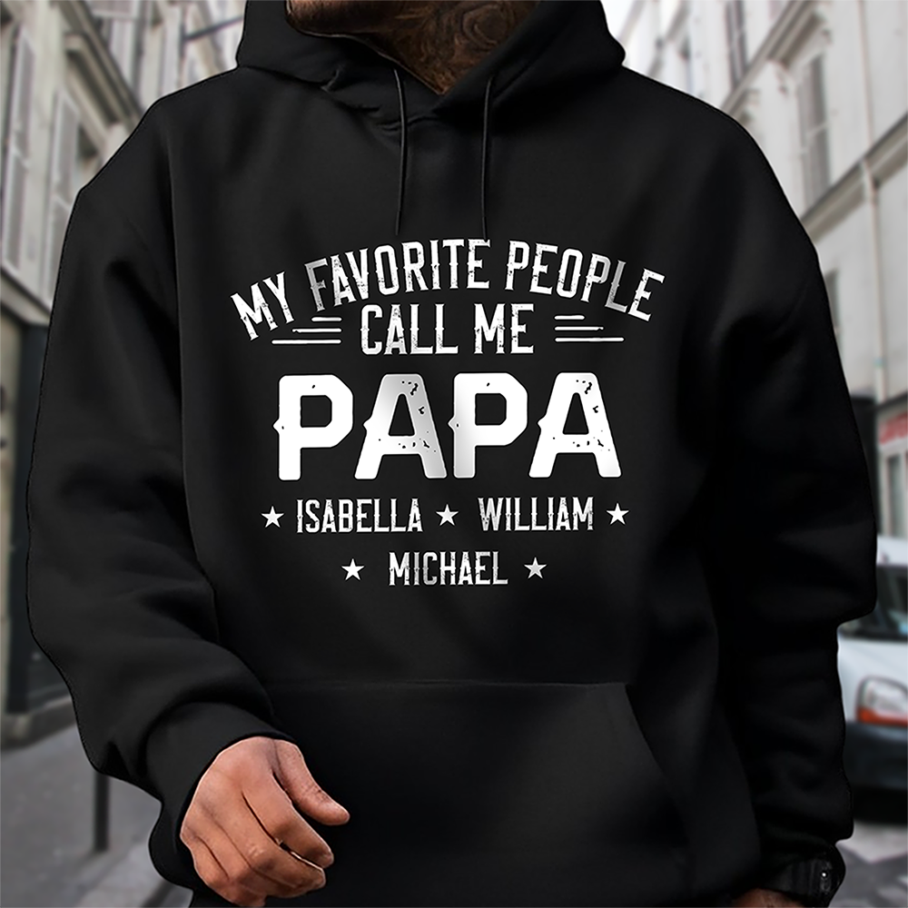 Custom Name My Favorite Person Calls Me Papa Dark Shirt For Father's Day TH10 169955