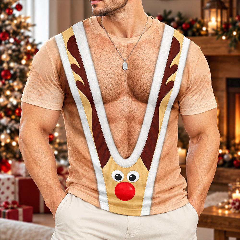 Personalized Funny Hairy Chest Christmas 3D Sweatshirt CH07 180614