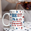 Custom Name Best Mom, Dad Ever America Flag Pattern 3D Inflated Effect Mug TH10 169475
