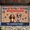 Home Of The Free & The Furry - 250 Years Of Freedom Personalized Doormat CH07 910340