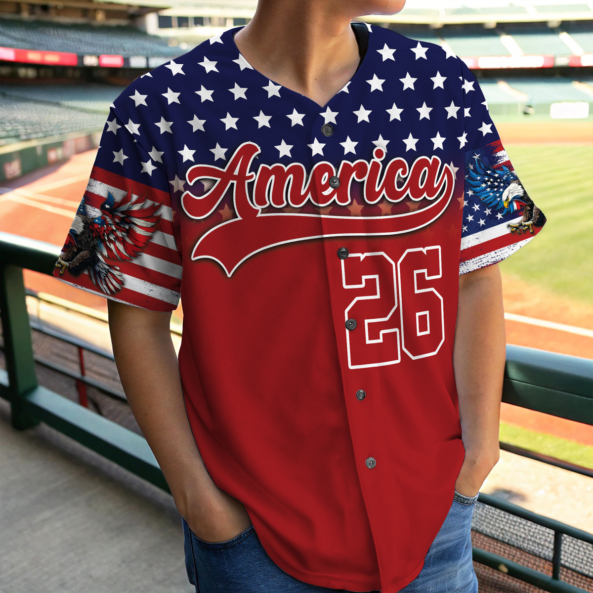Personalized Patriotic Eagle 1776-2026 Jersey Shirt LM32 899713