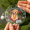 Custom Dog Photo Forever In My Heart Memorial Glass Ornament CH07 180442