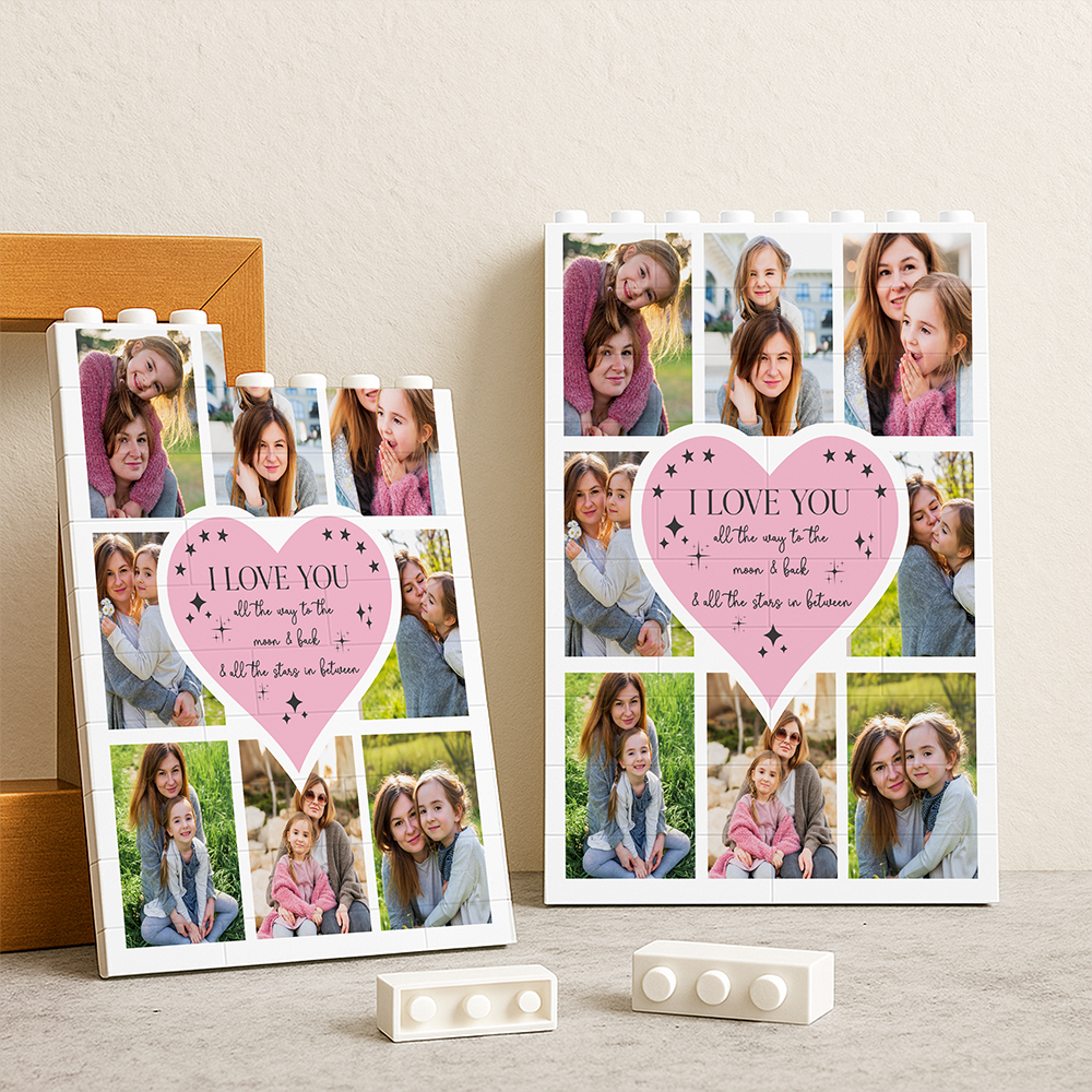 Custom Photo We Love You Mom - Personalized Building Brick Blocks HA75 920526