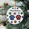 Pawy Meowy Christmas 3D Inflated Effect Ceramic Ornament Personalized Gift For Dog Cat Lover HO82 894640