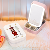 Custom Face Photo Graduation With Flower On Makeup Box With LED TH10 896601