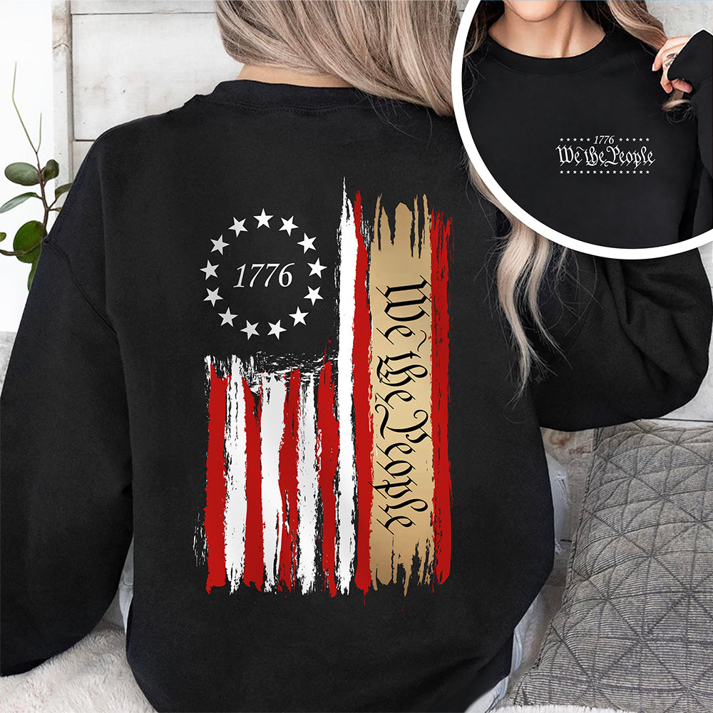 We The People America 250th Birthday US Flag Back & Front Dark Shirt CH07 910530