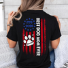 Custom Name Best Dog Mom, Dog Dad Ever Paw American Flag Back Shirt LM32 899517