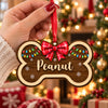 Custom Name Dog Bone Christmas Layer Wood Ornament Holiday Gift for Dog Lovers LM32 670099