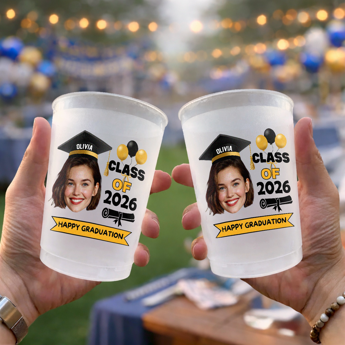 Custom Photo Class Of 2026 Happy Graduation Cups For Party CH07 911250