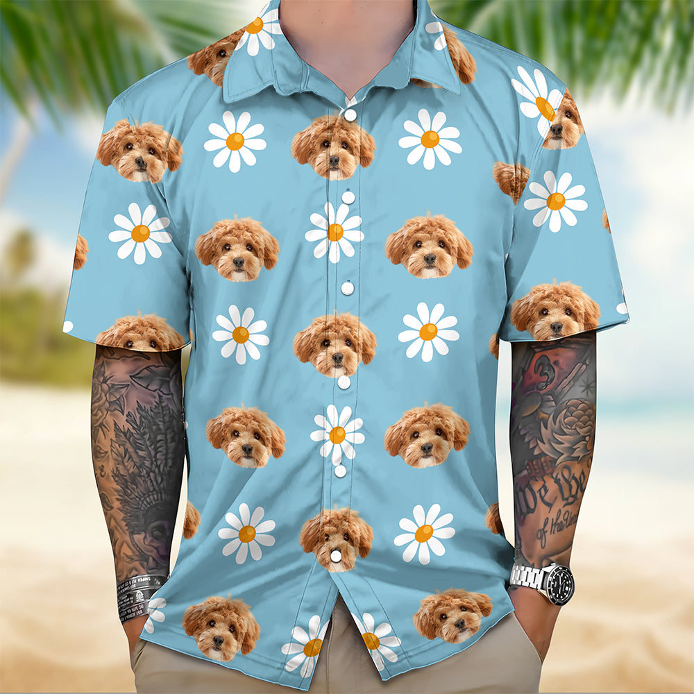 Custom Face Photo With Icon Hawaii shirt Gift For Dog Lovers CH07 911014