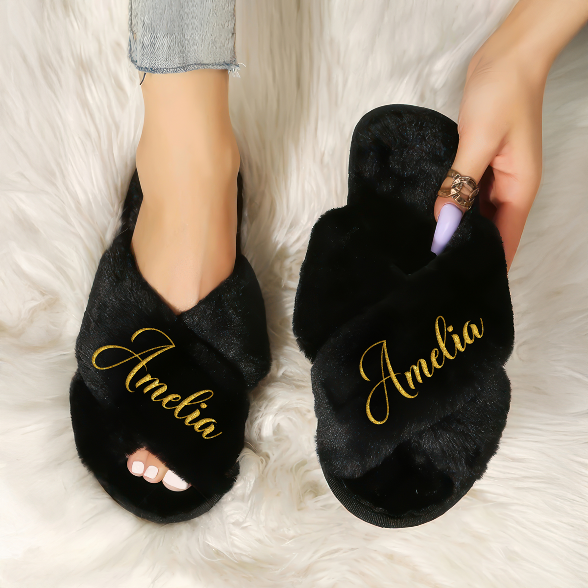 Personalized Name Bride Slippers Gift For Wedding Day, Holiday LM32 893827