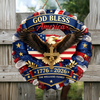 Custom Family Name Patriotic 250th Anniversary God Bless America Eagle 1776–2026 Door Sign HA75 920758